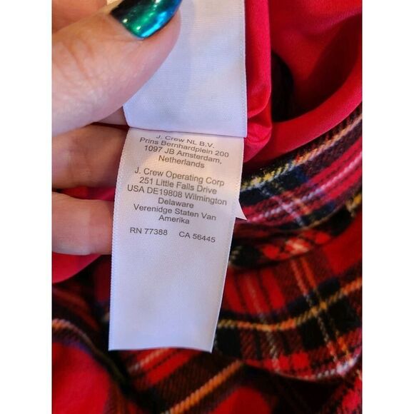 J. Crew Factory Red Wool Blend Tartan Plaid A-Line Mini Skirt Preppy | 14 NWT - Picture 15 of 16